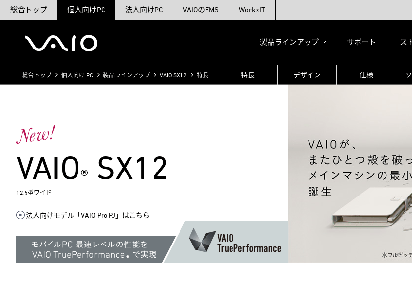 Screenshot of VAIO VJS12190111B